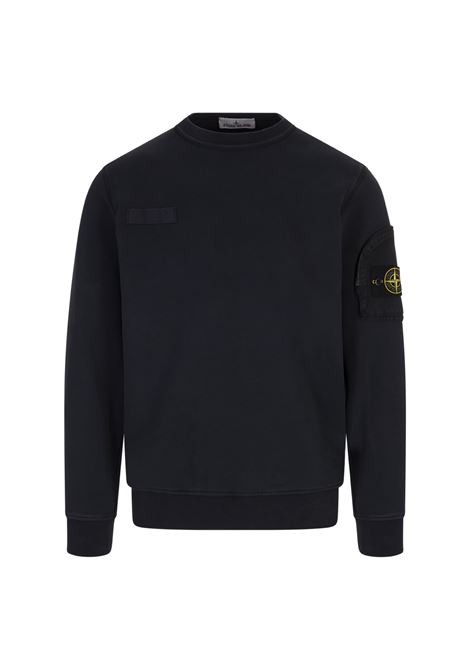 Felpa Blu Con Applicazione STONE ISLAND | K1S156100003-S0123V0020